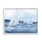 Stupell Industries White Sailboats Coasting Ocean Waters Blue Tide Framed Wall Art